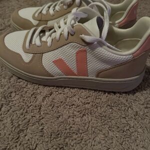 Veja Women's Sneakers - White, Pink, and Tan